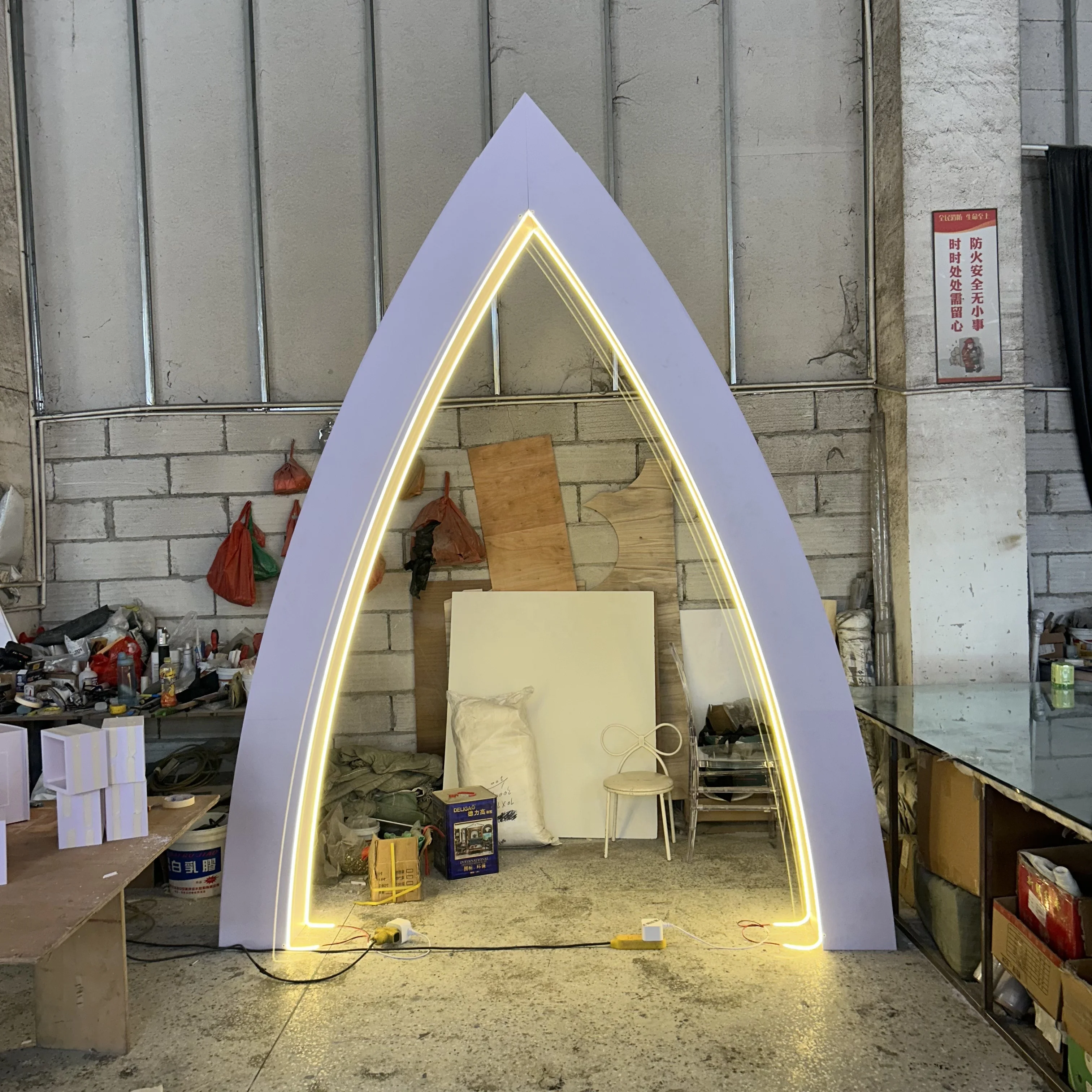

#@10ft Height White PVC Arch Backdrops Events LED Background Stage Wall