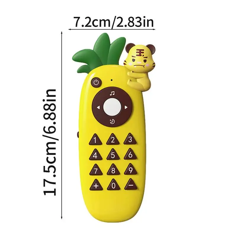 Toddler Cell Phone Toy Pineapple Shaped Toddler Remote Control Toy Phone Toy Music Sound Telephone Sleeping Toddler Control Toys