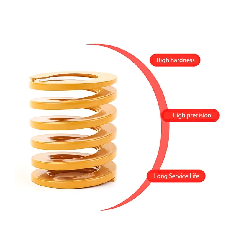 Yellow Small Light Load Die Mold Springs Spiral Stamping Compression Spring 65Mn Die Spring