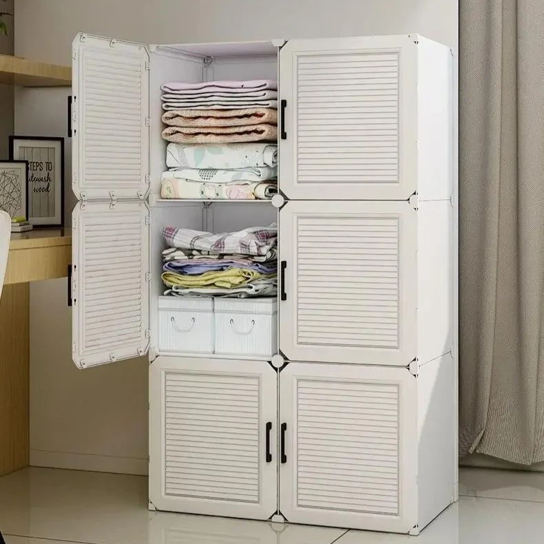 

Household Bedroom Wardrobe Furniture Collapsible Assemble Locker Multifunctional Storage Cabinets Dustproof Plastics Cupboard