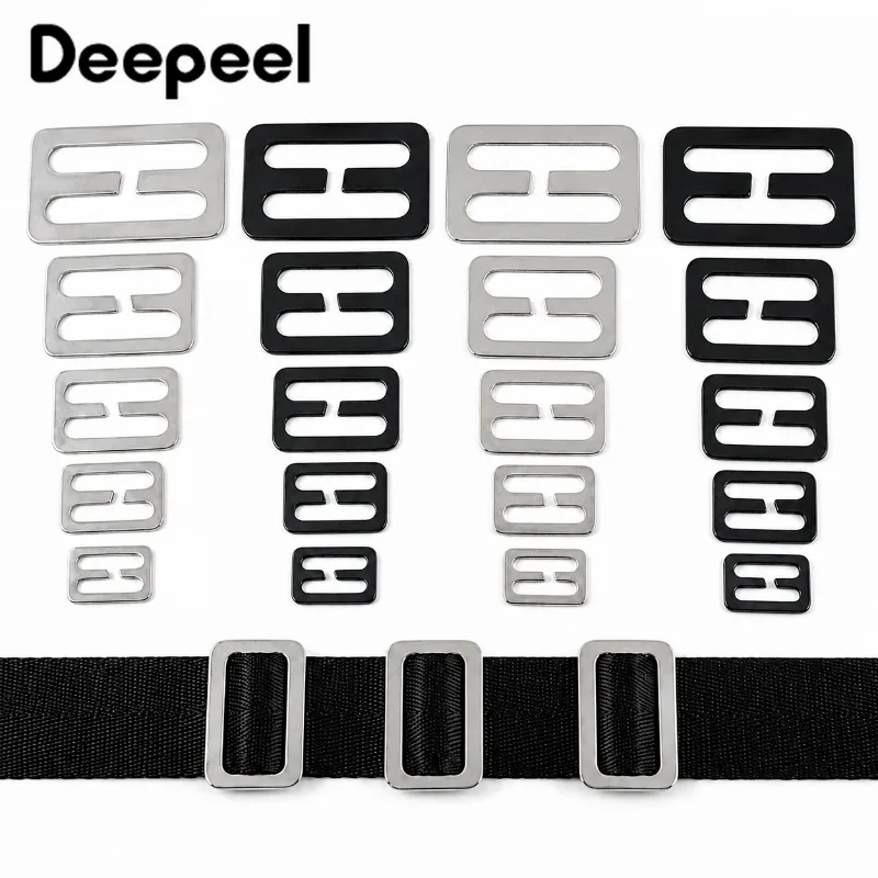 5/10Pcs 20-50mm Stainless Steel Silder Buckle for Bag Strap Belt Adjuster Clasp Pet Collar Tri-Glide DIY Hardware Accessories