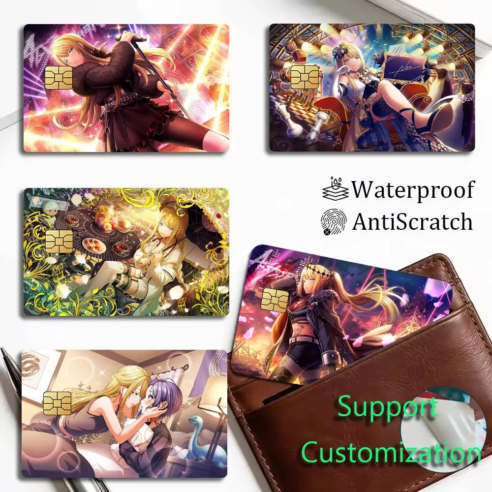 Abyssmare Neo-sama D4DJ Merch Card Stickers for Bank Access Protective Waterproof Film Cover Sticker