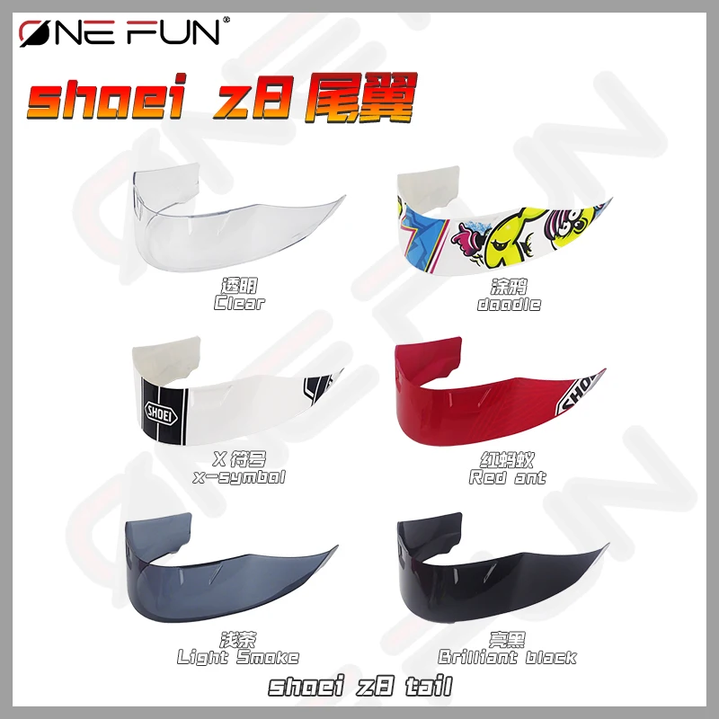 For SHOEI Z8 Helmet Tail Modification Competitive Small Tail Air Spoiler Z8 Combat Large Tail Modification
