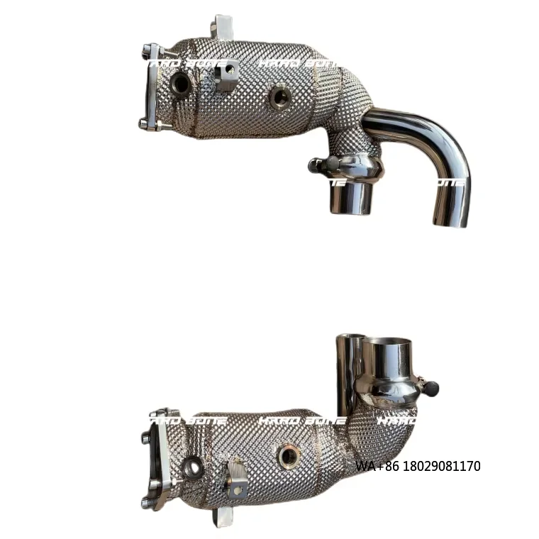 

Гоночный выхлопной патрубок (даунпайп) с теплозащитным экраном для PORSCHE 991.2 Carrera 2017+