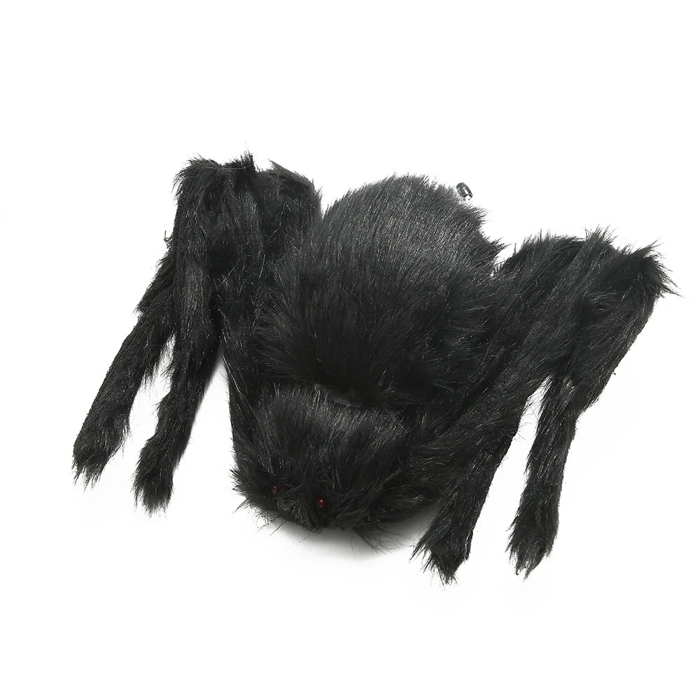 

Halloween Spider Prop Ornament Halloween simulation Spider Black Electric lifting Voice Controlled spider decoration