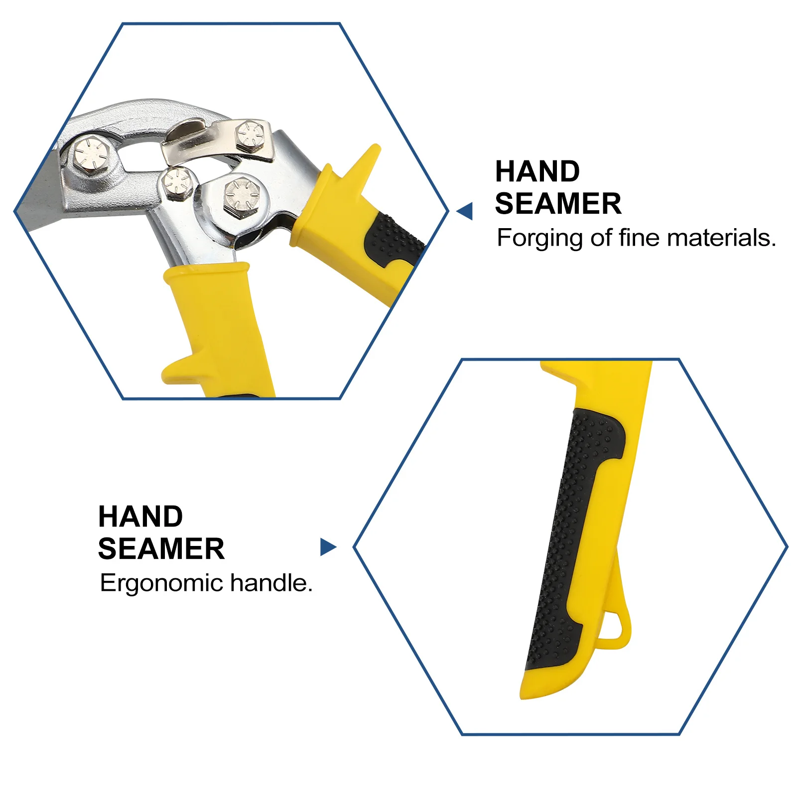 

Hand Seamer Multifunctional Metal Plate Folding Tool Ergonomic Over-Molded Handles Easy Operation Ductwork Tools Supply Steel