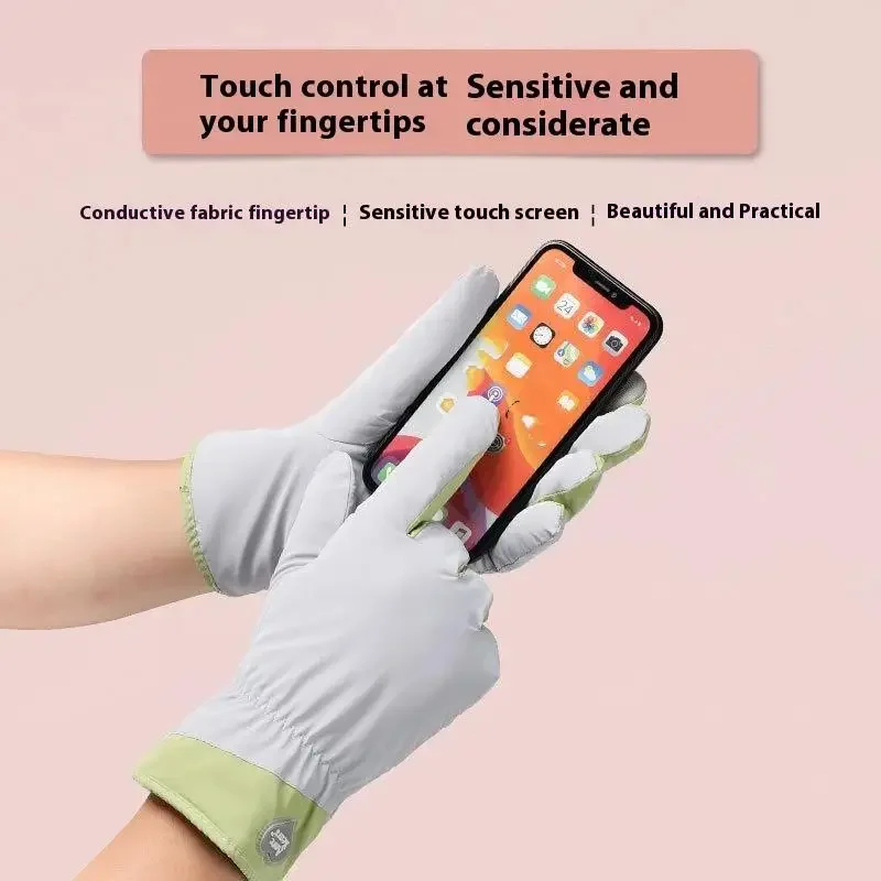 

1 пара осенних и зимних теплых перчаток для женщин, милые и плюшевые перчатки с сенсорным экраном, морозостойкие спортивные велосипедные перчатки на открытом воздухе