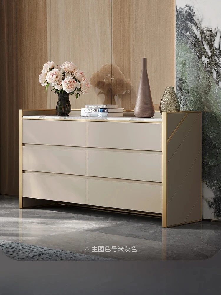 

Легкий роскошный шкаф с шестью ведрами, модный мраморный высококачественный органайзер для хранения ящиков, передний шкаф для спальни, кровати