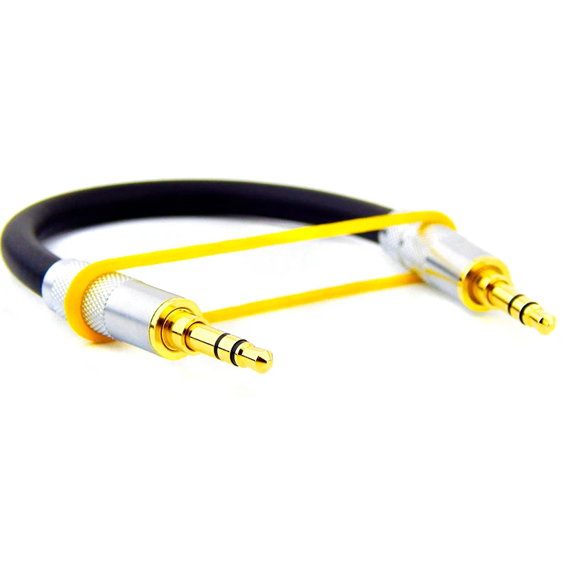 HIFI AUX 3.5mm Audio Jack Stereo Cable Car Headphone Amplifier Wire Gold-plated Male to Male plug Connector L-4E6S