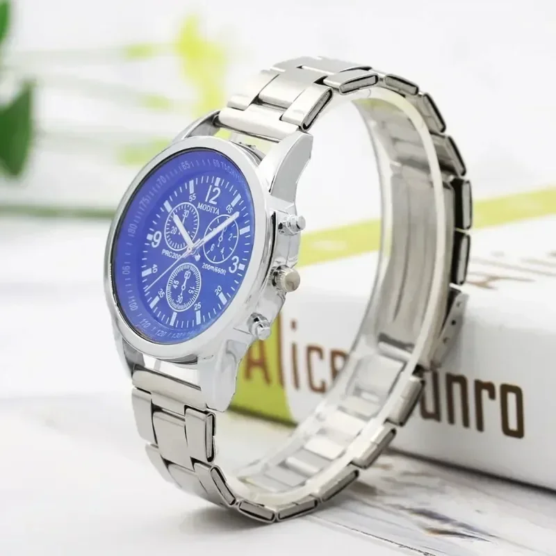 Reloj analógico de cuarzo para hombre, cronógrafo deportivo de lujo, de acero inoxidable, estilo informal y elegante