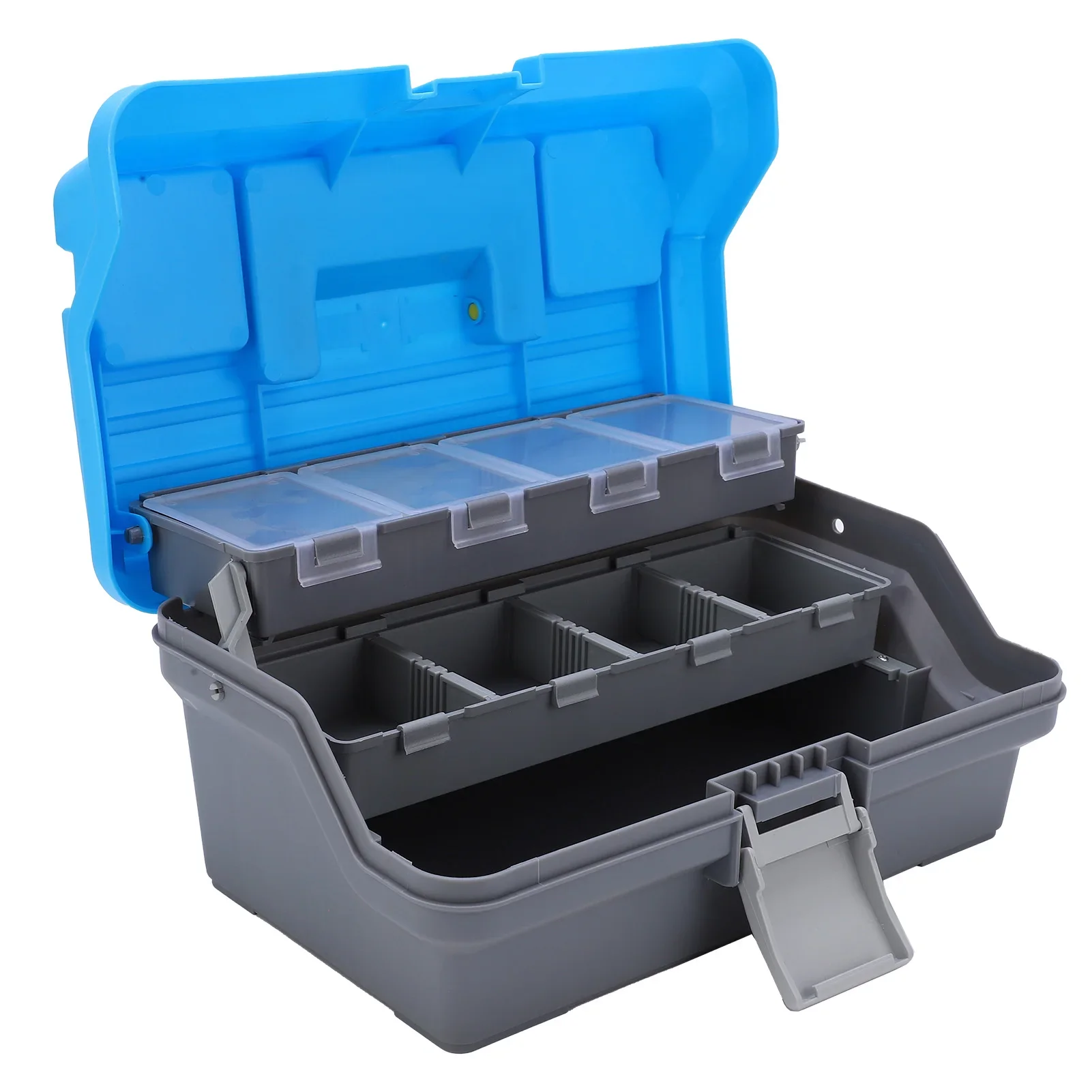 

Fishing Tackle Box Portable ABS ThreeLayer Fishing Gears Storage Box with Ergonomic Handle