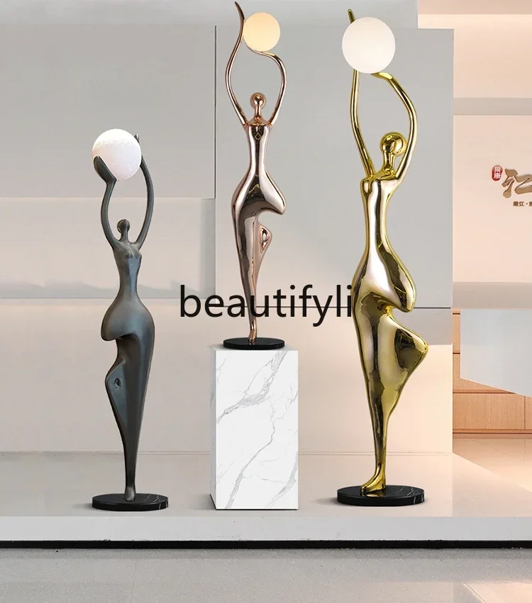 ss غرفة التسلق مجردة الشكل النحت قاعة المعارض قسم المبيعات زخرفة مصمم مصباح أرضي #2