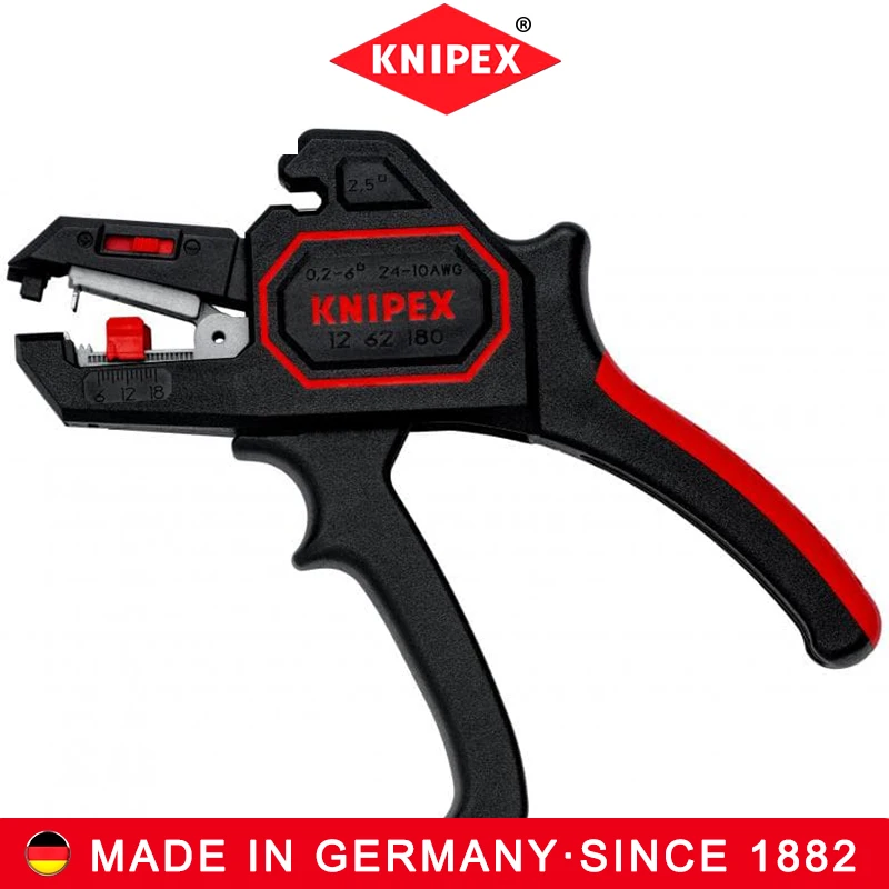 KNIPEX 12 62 180 Automatic Insulation Stripper Lightweight Convenient Wire Stripping