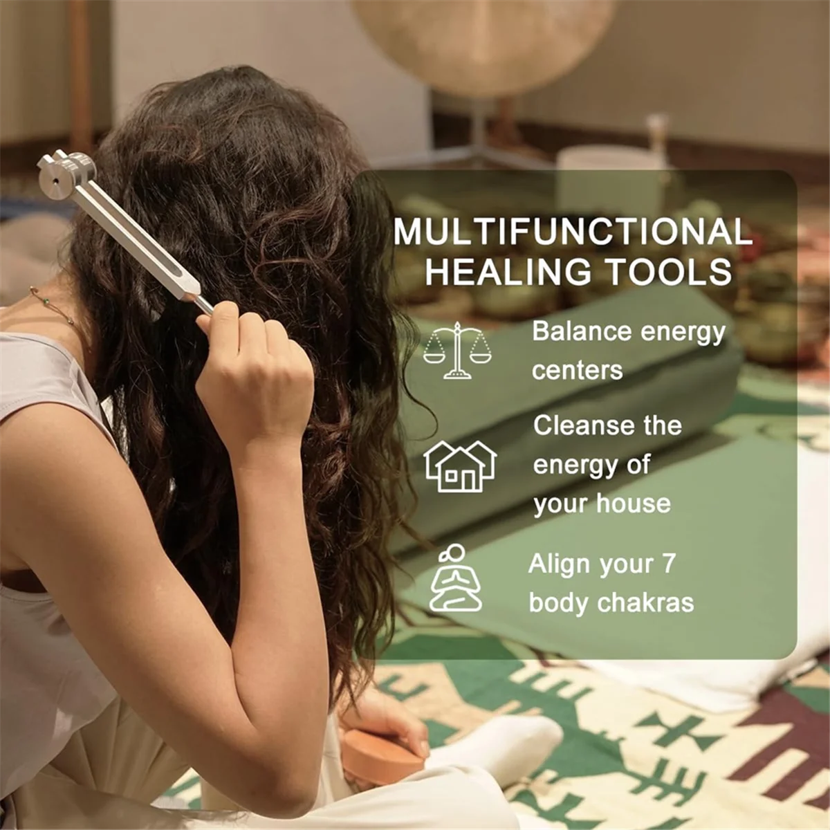New Resonance Tuning Forks for Healing Set,Aluminum Alloy Tuning Fork 128Hz,136.1Hz,256Hz,384Hz,512HZ &Hockey Puck Activator