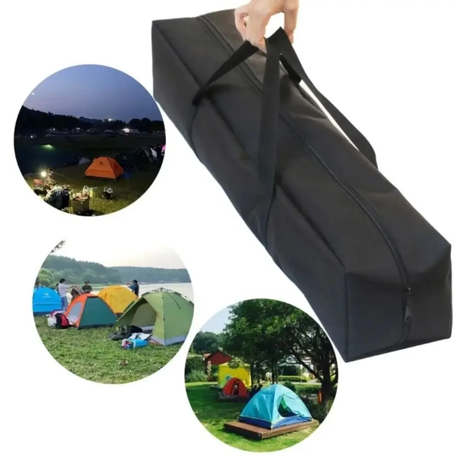 Quality Canvas Camping Tent Swag with Canopy Pole - Perfect for Travel and Picnics - Durable Handbag for Outdoor Adventures