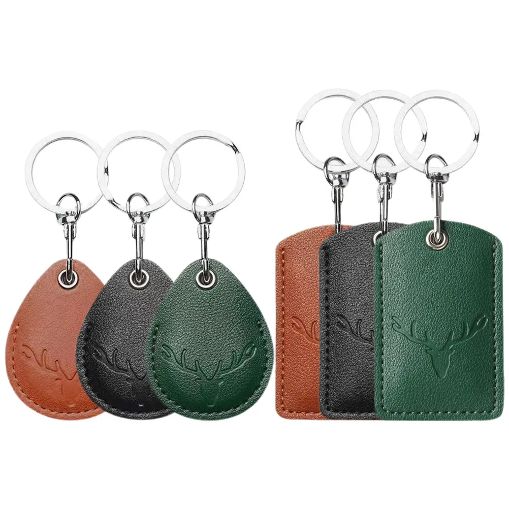 

6Pcs Entrance Guard Covers Keychain Cartoon Access Card Sleeve Protective Case Lovely Key Holder Key Covers Caps