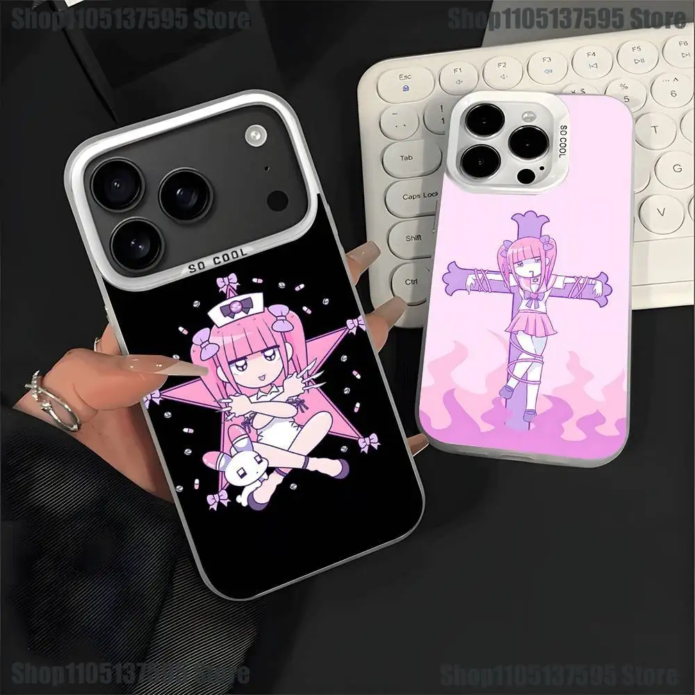 

M-Menhera Chan Comic Phone Case For iPhone 17,16,15,14,13,12,11,Pro,XS,Max,Plus,Mini,SE4,E White Matte Shockproof Cover