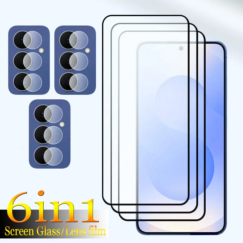 Für Samsung Galaxy S25FE Screen Protector 9H Anti-Scratch Gehärtetes Glas Volle abdeckung Für Galaxy S25fe Weiche Faser Kamera film