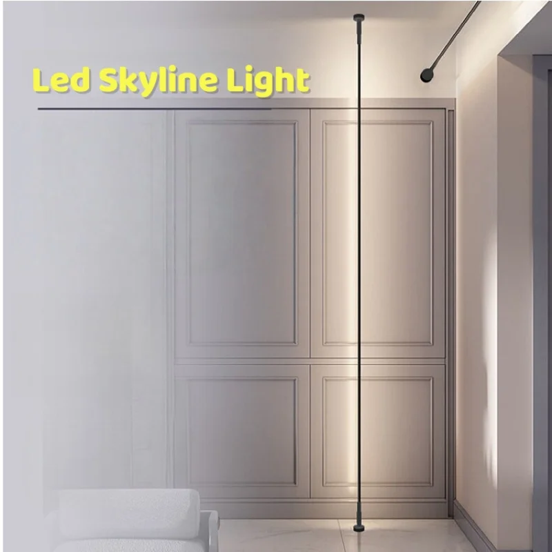 

Skyline Light Wall Lamp Accessories Aluminum Profile Rgb Smart Led Strip Steel Belt Bracket Linear Pendant Light for Living Room