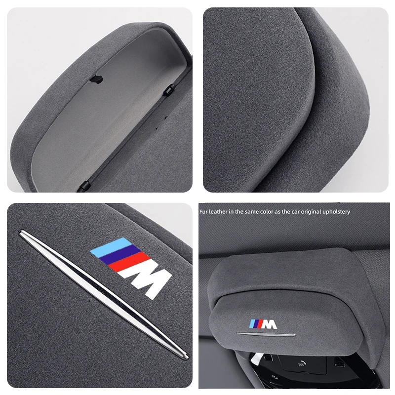 Car Sunglasses Holder For BMW 5 Series G60 X3 G01 X4 G02 iX3 Suede Glasses Case Auto Sunglasses Storage Box Interior Accessories