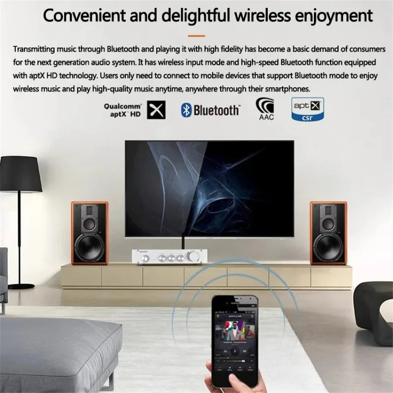 New L1/L1B Preamplifier 2.0/2.1 Channel Tone HIFI Preamp High, Middle and Bass Adjustment Bluetooth 5.0 Decoding Black / Silver