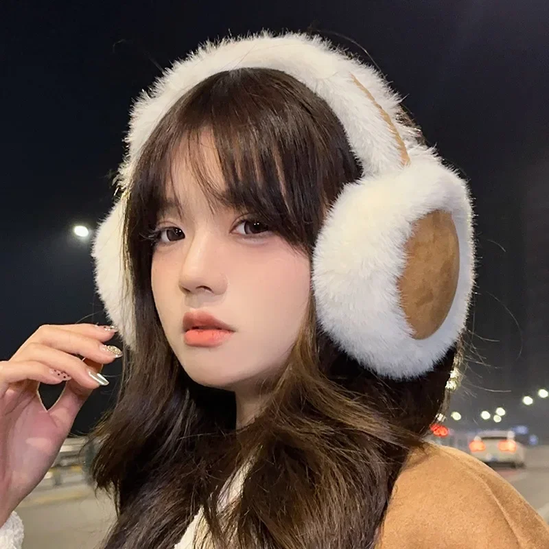 Winter brown women can love the ears warm plush ear muffs ear bag cycling anti-freeze ear muffs