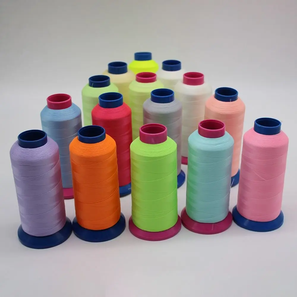 1000 ياردة البوليستر التطريز الخياطة الملحقات عبر غرزة الخياطة الموضوع خط مضيئة يتوهج في الظلام #5