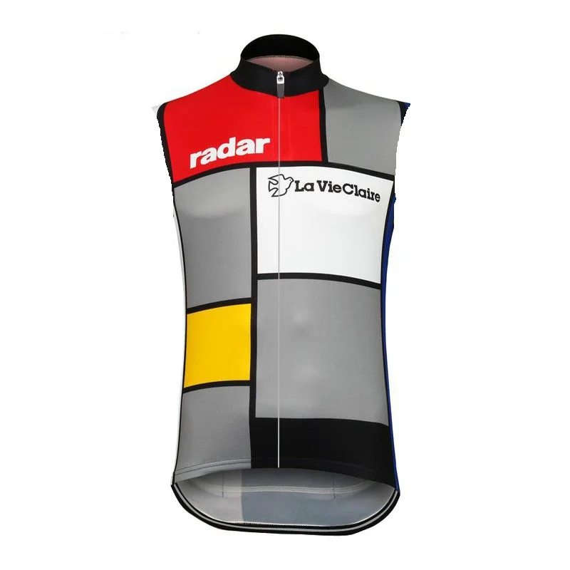 

Ветрозащитный радар LA VIE CLAIRE TEAM Ретро Классическая велосипедная куртка без рукавов Жилет Mtb Одежда Велосипедная майка Ciclismo