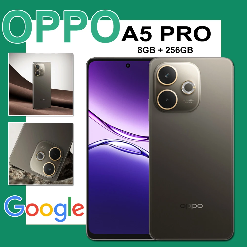 OPPO A5 PRO 5G GLOBAL edition dual-sim dual-standby fashion smart thin and thin mobile phone 5800mah/8GB+256GB memory
