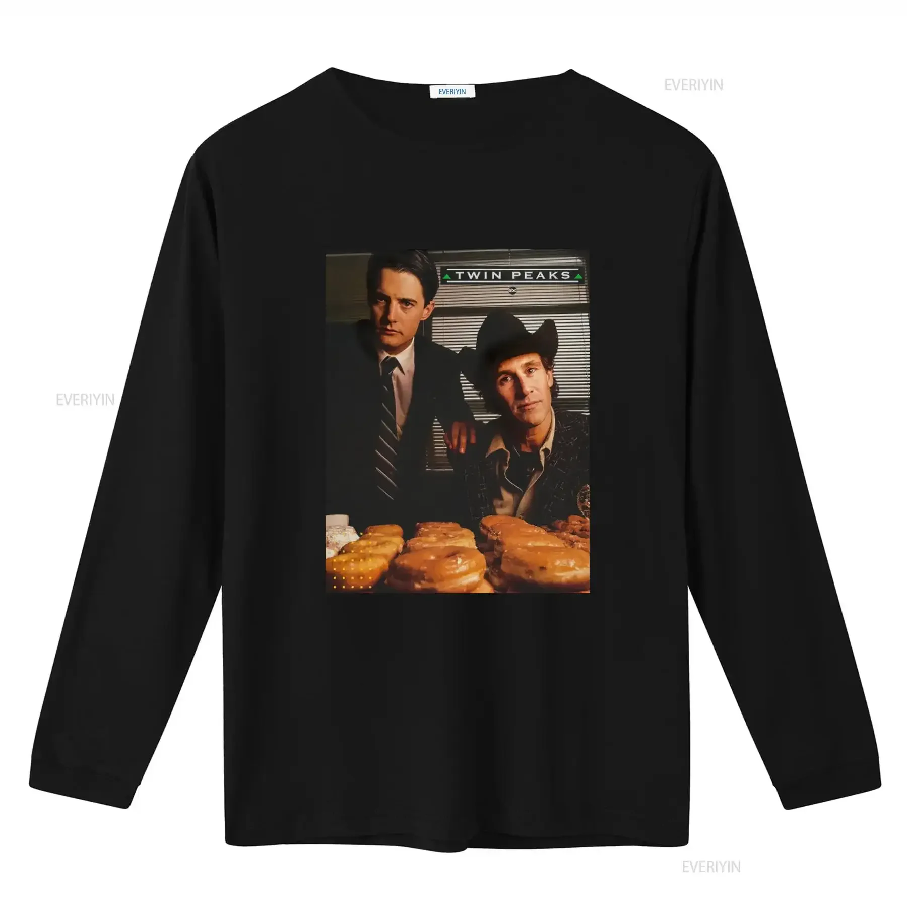 Twin Peaks ABC Promo Still Agent Cooper Sheriff Truman T Shirt for Men and Women vintage Washed Casual Stylish streetwear