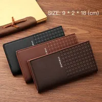 Fashion PU Leather Men's Wallet Long Thin Clutch Wallet Business Multi-card Holder Coin Purse Luxury Multifunction Men Wallets