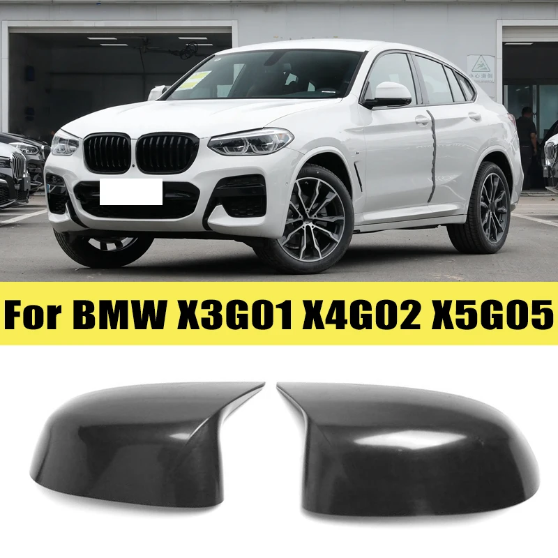 

2 Pieces Rearview Mirror Cover Cap Carbon Black for BMW X3G01 X4G02 X5G05 X6G06 Car Accessories