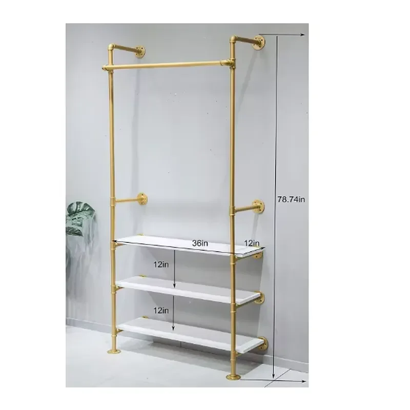 Modern metal gold black multi-purpose hanger designed for you, with storage bag, rolling mobile, wall-mounted bedroom hanger