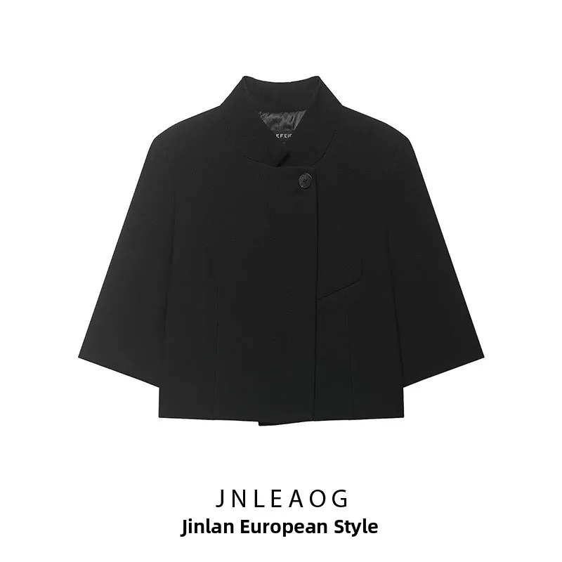 

Spring New Arrival Women's Short Sleeve Windbreaker Jacket Standard Fit Polyester Casual Versatile Style Short Length