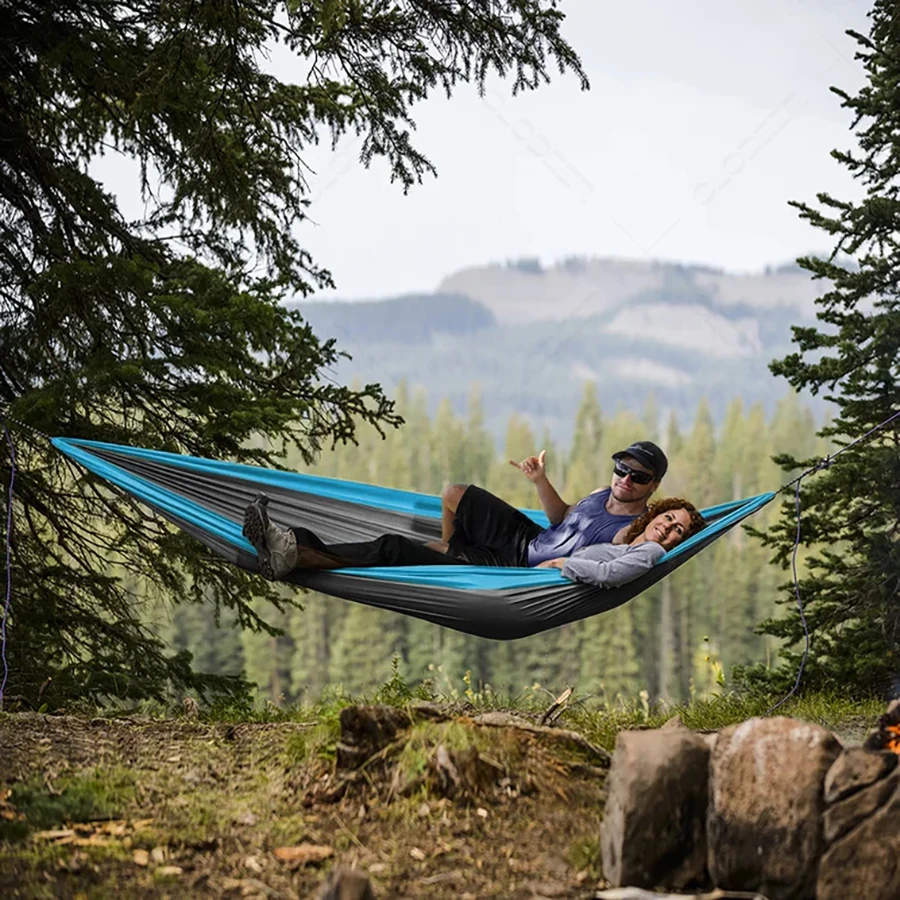 Anti große Camping Hängematte mit Doppelbett Moskito netze Nature hike Outdoor-Ausrüstung liefert Unterstände tragbare Hängematte