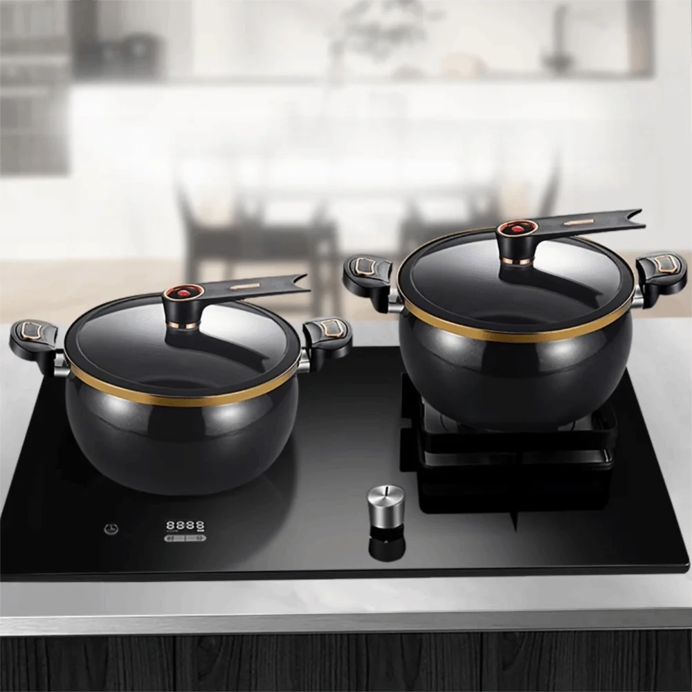 

Многофункциональная кастрюля-скороварка для дома, 7 л, с антипригарным покрытием, с прозрачной крышкой, утолщенная, для тушения и приготовления супов, для плиты