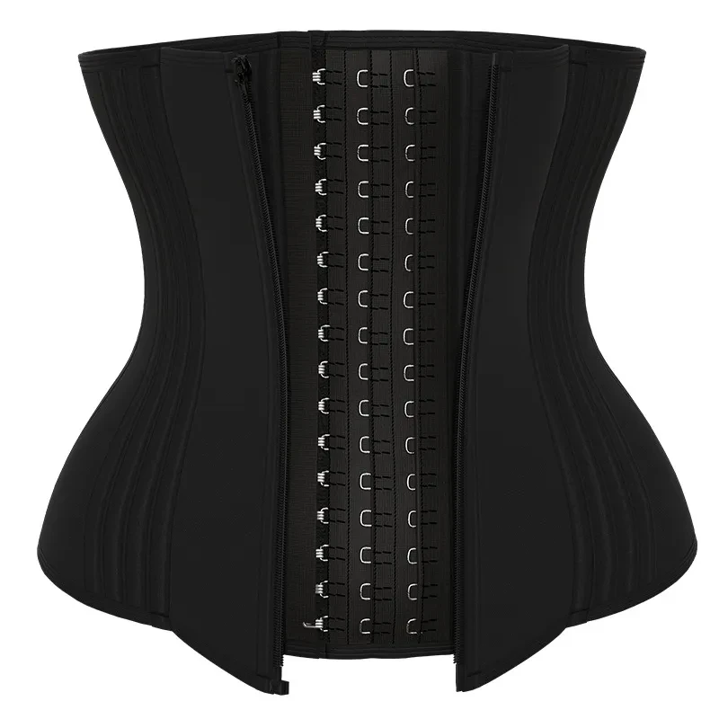 Fajas Colombians Latex Waist Trainer 29 Steel Bones Body Shaper Corset for Slimming Waist Belt Double Compression Girdles