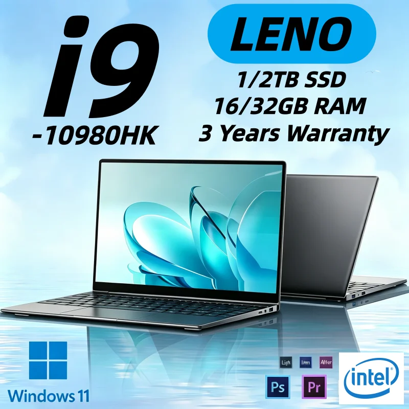 2026 New LENO 15.6 Inch Portable Gaming Laptop Intel Core i9-10980HK 16GB RAM 1TB SSD Windows11 Pro High Performance Notebook PC