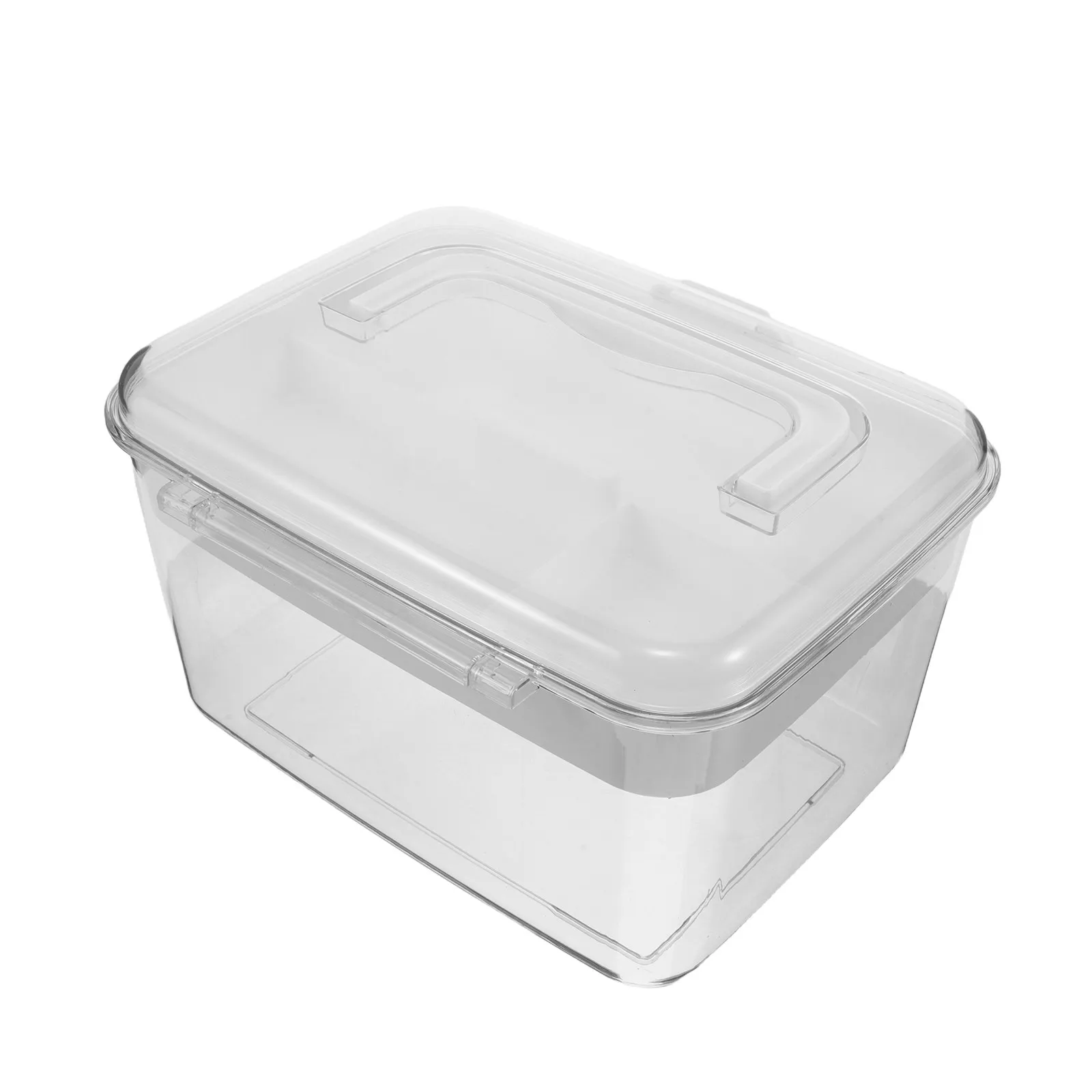 

Portable Transparent Medicine Chest Plastic Storage Box with Lid Handle Pill Organizer Case Travel Family Emergency Medical Kit