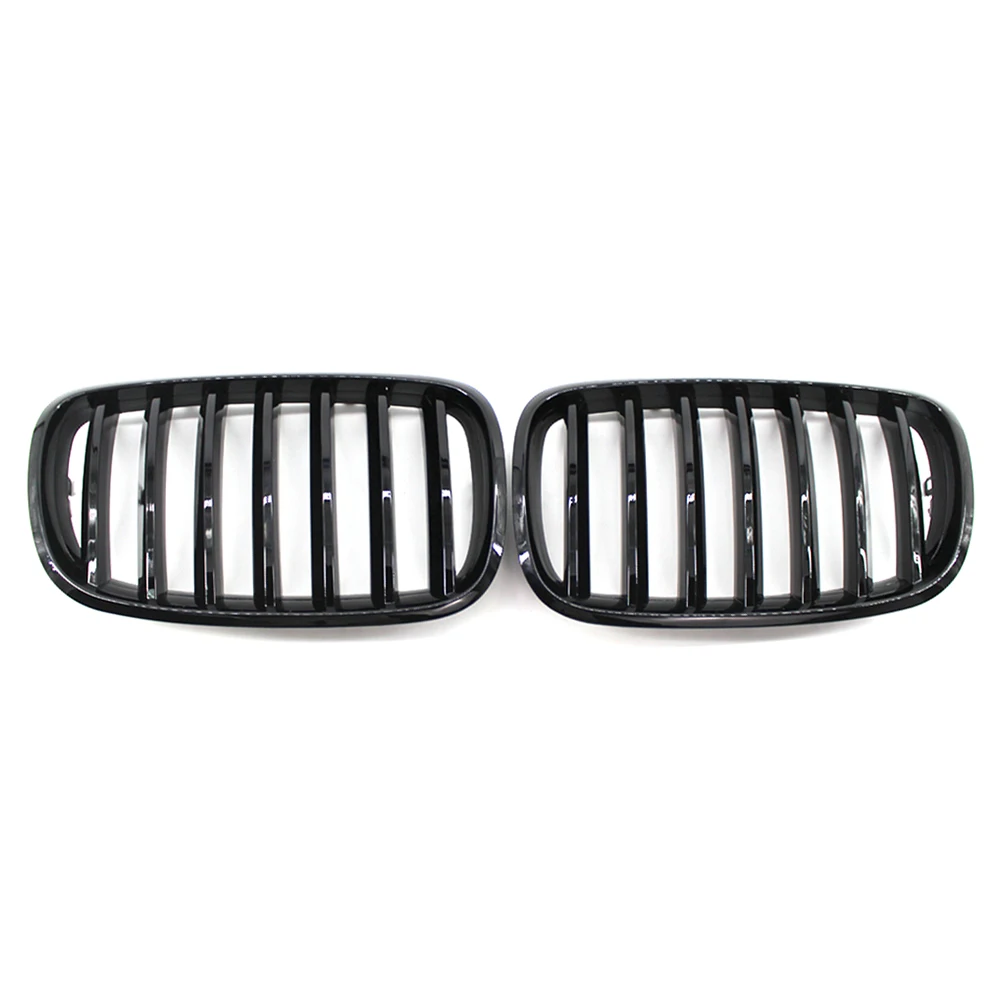 Gloss Black Car ABS Front Bumper Kidney Grill For BMW X5 X6 2007 2008 2009 2010 2011 2012 2013 2Pcs/Pair