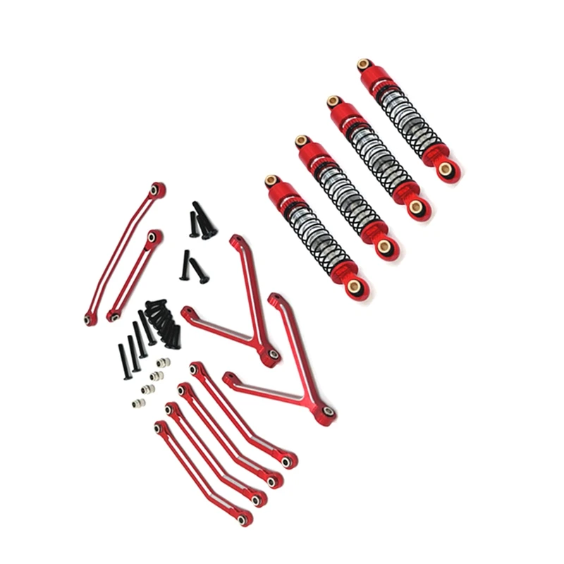 Y51A RC-Car-Upgrade-Pull-Rod-Oil-Pressure-Shock-Absorber-Kit-For-FMS-1-24-FCX24-RC-Car-Upgrade-Accessories-Red