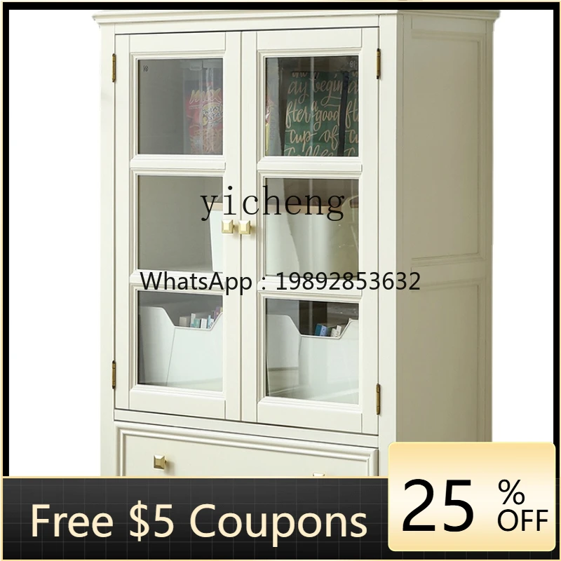 

Solid Wood Living Room Storage TV Cabinet Side Cabinet Glass Door Storage Drawer Storage Cabinet