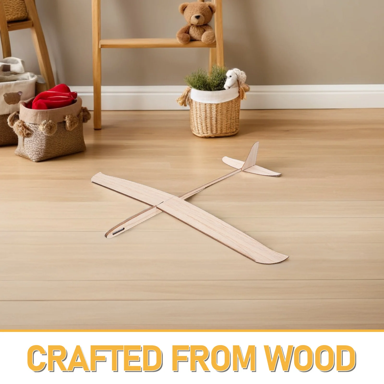 طائرة خشبية: مجموعة طائرة شراعية غير مكتملة لتجميع الأعمال اليدوية للأطفال، مشروع تعليم العلوم والحرف اليدوية، الطيران التعليمي