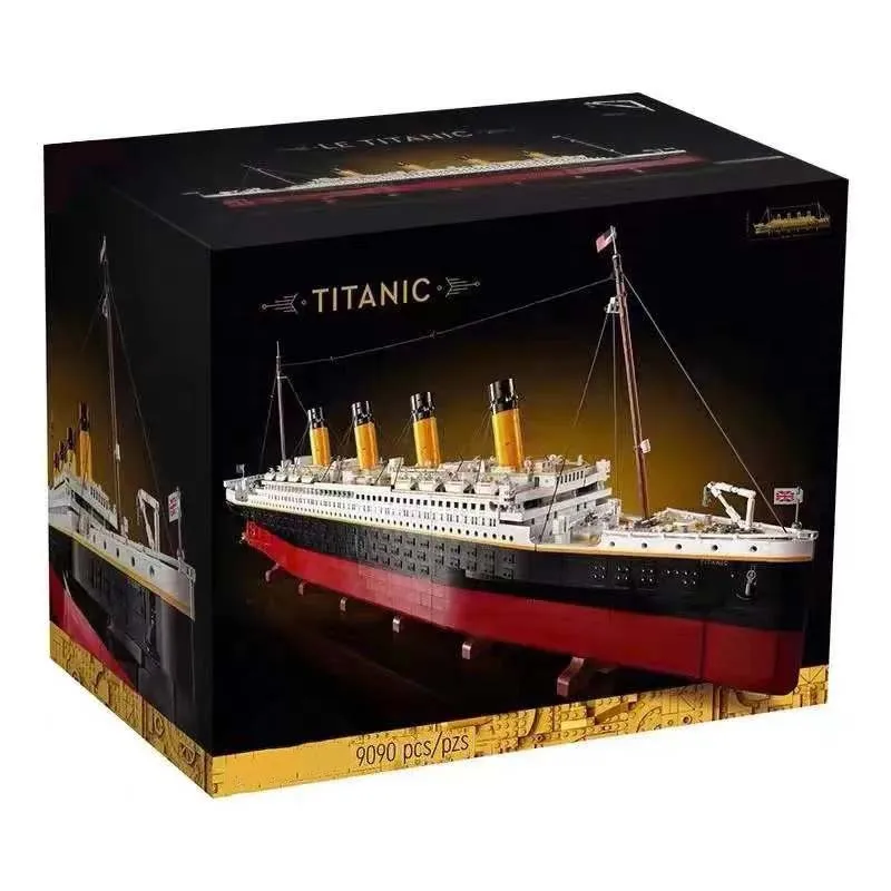 9090 Uds Titanic barco de crucero grande barco de vapor 99023 10294 ladrillos Juguetes de bloques de construcción regalos de cumpleaños y Navidad compatibles