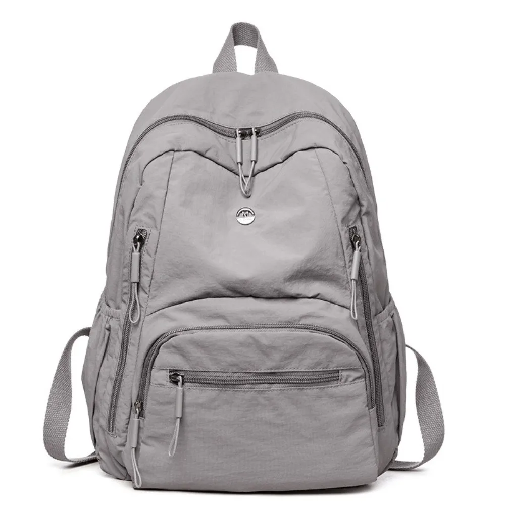 Cute Large Capacity Nylon Backpack Durable Secure Zipper Closure Daypack Adjustable Straps Lightweight School Backpack Women