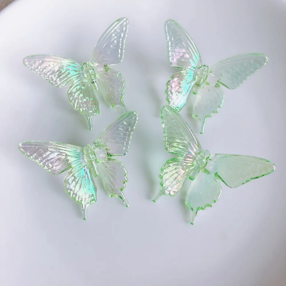 5/10pcs New 3D Laser Butterfly Headwear Acrylic Hair Accessories Crafts DIY Hairpin Gifts