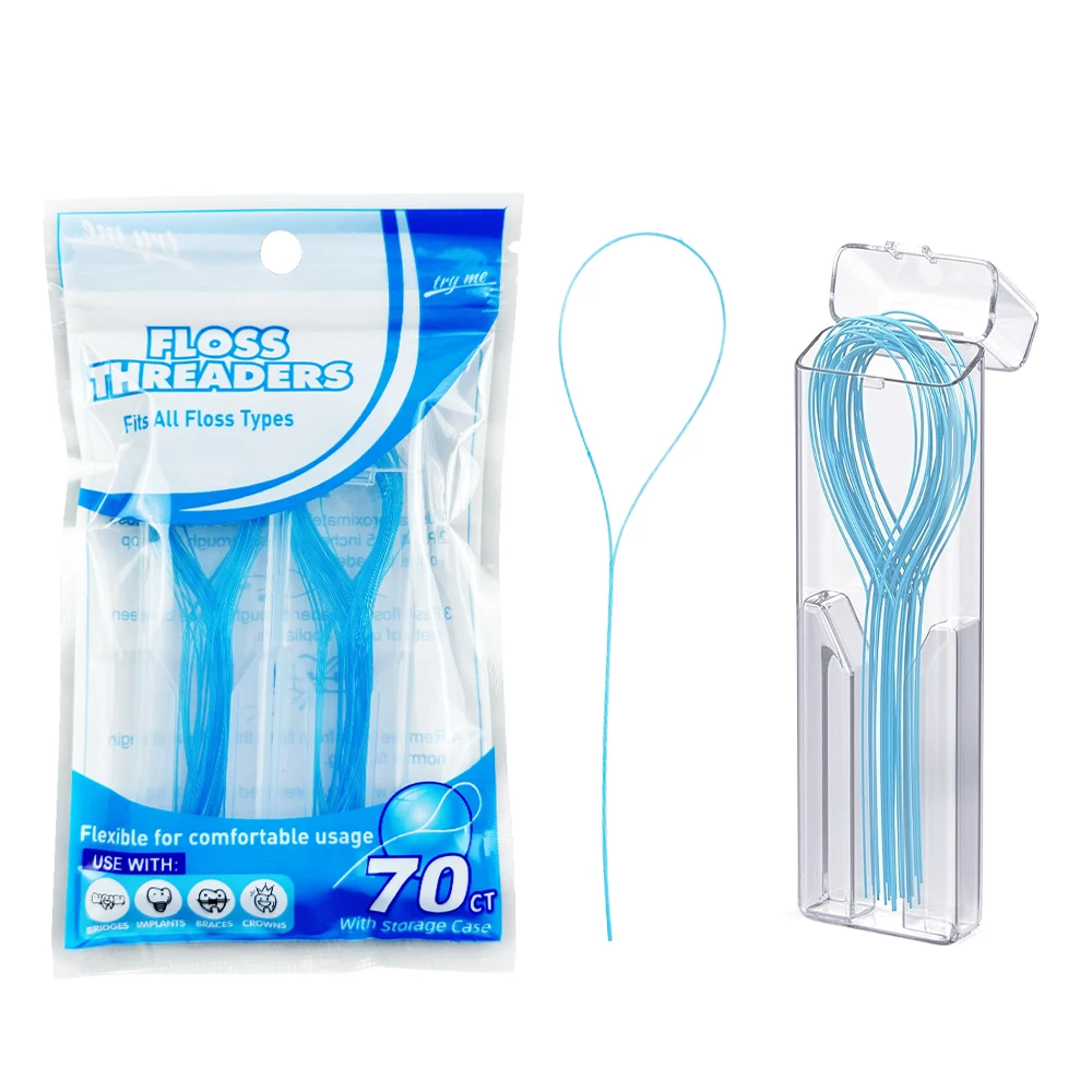 

Нить для чистки зубов (флоссер) для брекетов, мостов, имплантатов, многофункциональная нейлоновая петля для глубокой очистки зубов