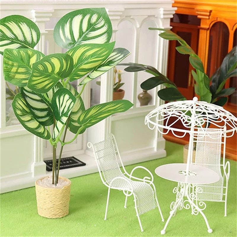 1/6 Scale Miniature Dollhouse Pot Plant Model Decoration for Doll House Furniture Decoration Accessories Toy