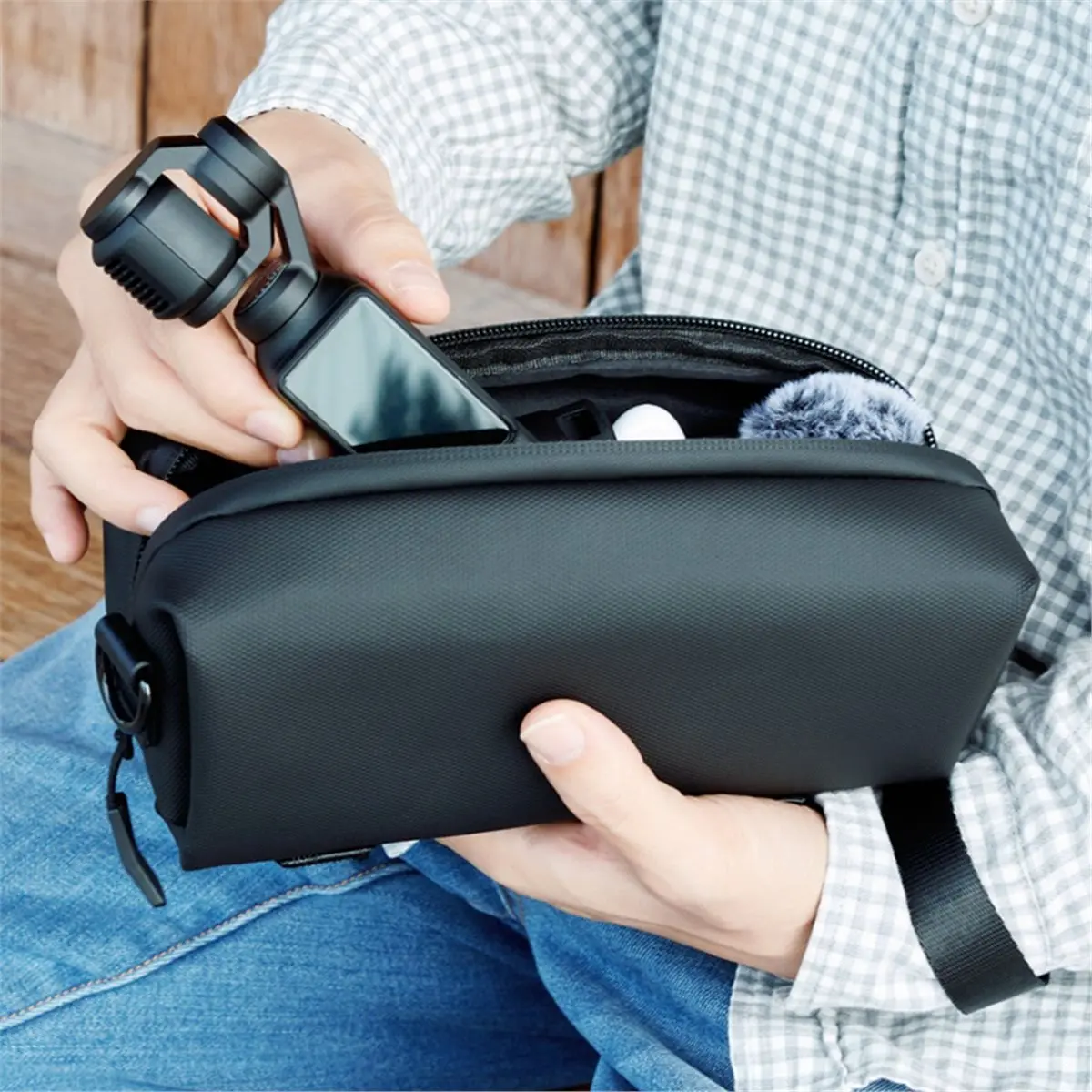 【Camera Accessories】 Carrying Case for Pocket 3 Portable Multilayer Protective Bag Storage Case for Pocket 3&Accessories Black