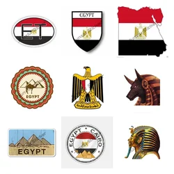 Egypt Flag Decal Sticker Egypt Travel Pyramid Pharaoh Desert Camel Sticker Car Accessories Laptop Window Car Decal KK13cm